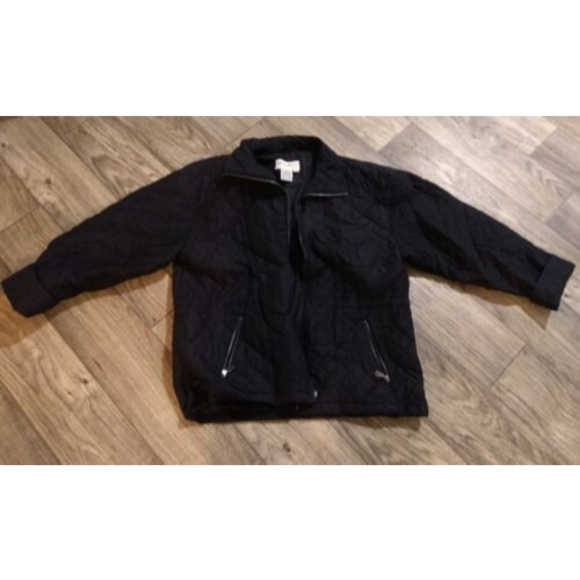 EDDIE BAUER Diamond Quilted Jacket Womens Plus XL Black Full Zip ThermaLoft coat - Picture 3 of 10